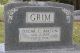 Oscar Grim's headstone