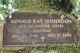 Ronald Disheroon's gravestone in Plumlee Cemetery